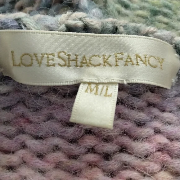 Loveshackfancy Remington Rainbow Ombre Striped Hoodie Medium Large